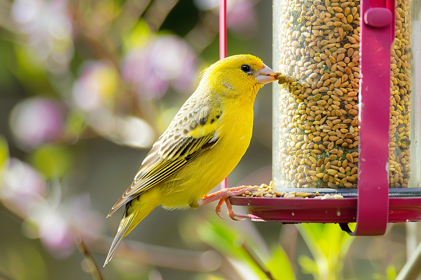 Image gratuite Canari mangeant des graines 1