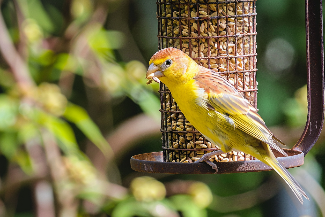 Image gratuite Canari mangeant des graines 2