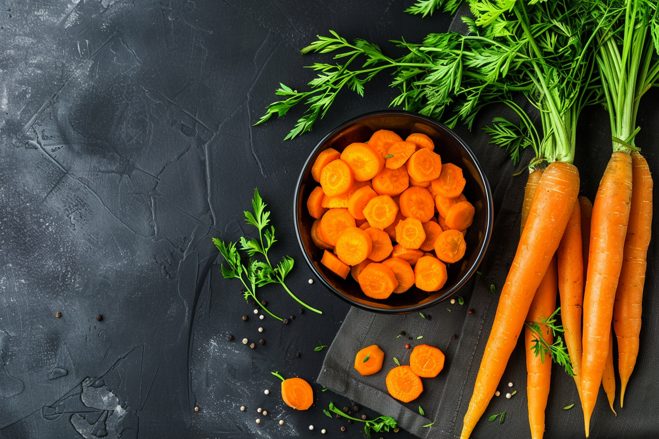 Image gratuite Carottes dans bol noir 1