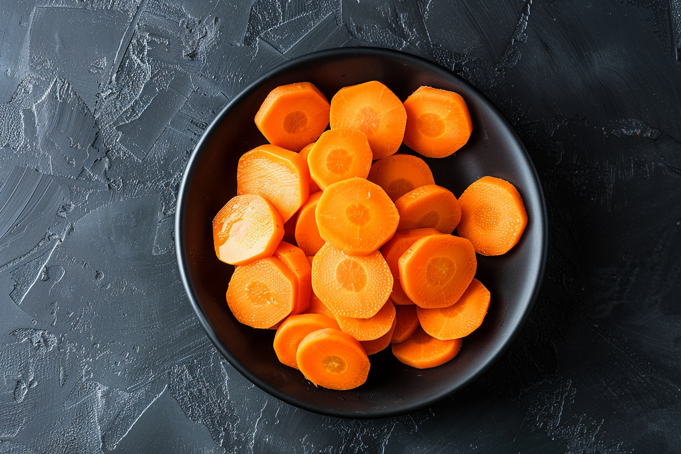 Image gratuite Carottes hachées dans bol noir 2