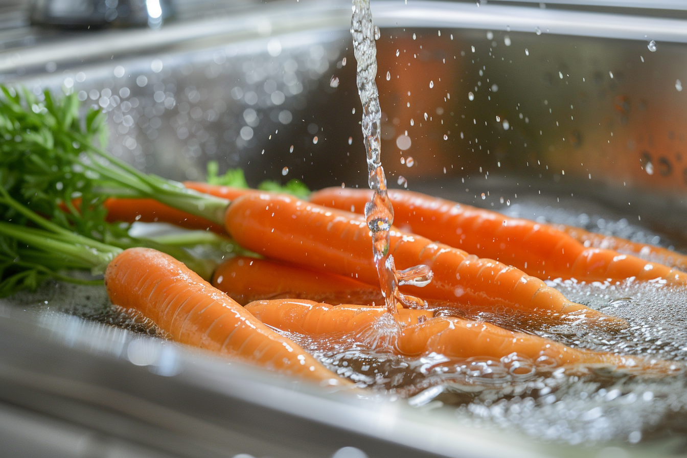 Image gratuite Carottes lavées sous eau courante 5