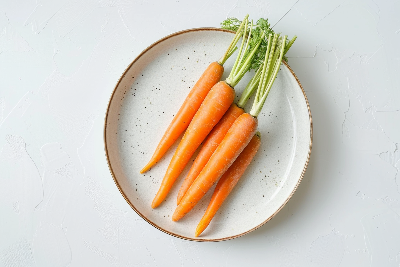 Image gratuite Carottes sur assiette blanche 5