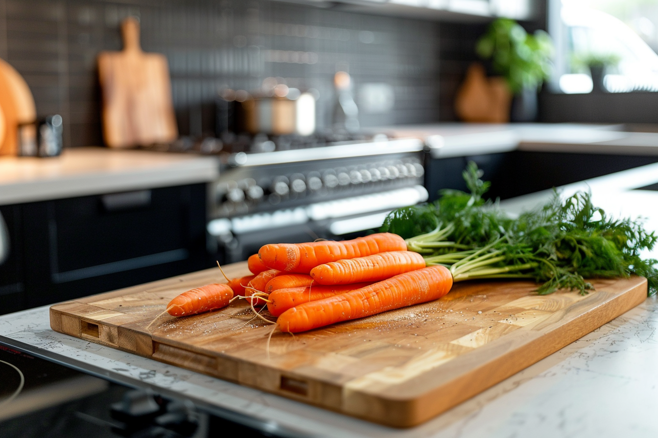 Image gratuite Carottes sur planche en bois 1