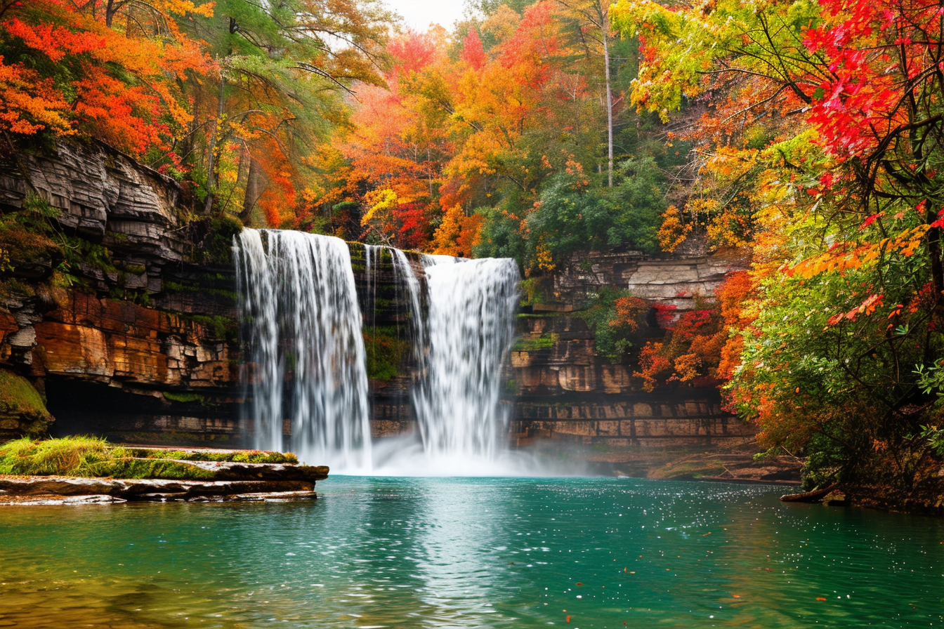 Image gratuite Cascade majestueuse dans les couleurs de l&rsquo;automne 1