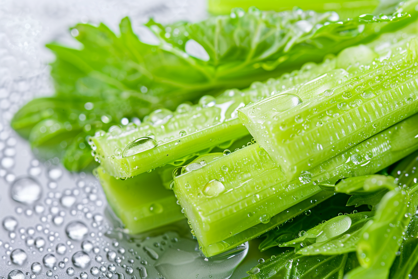 Image gratuite Céleri avec gouttelettes d&rsquo;eau 1