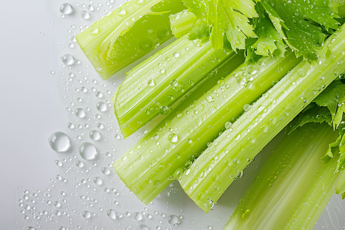 Image gratuite Céleri avec gouttelettes d&rsquo;eau 2