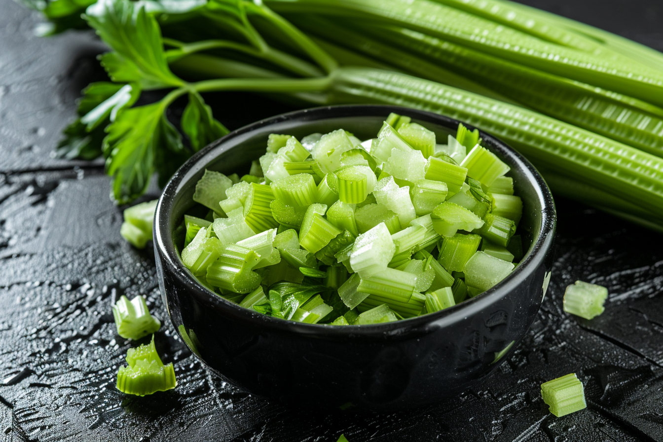 Image gratuite Céleri dans bol noir 2