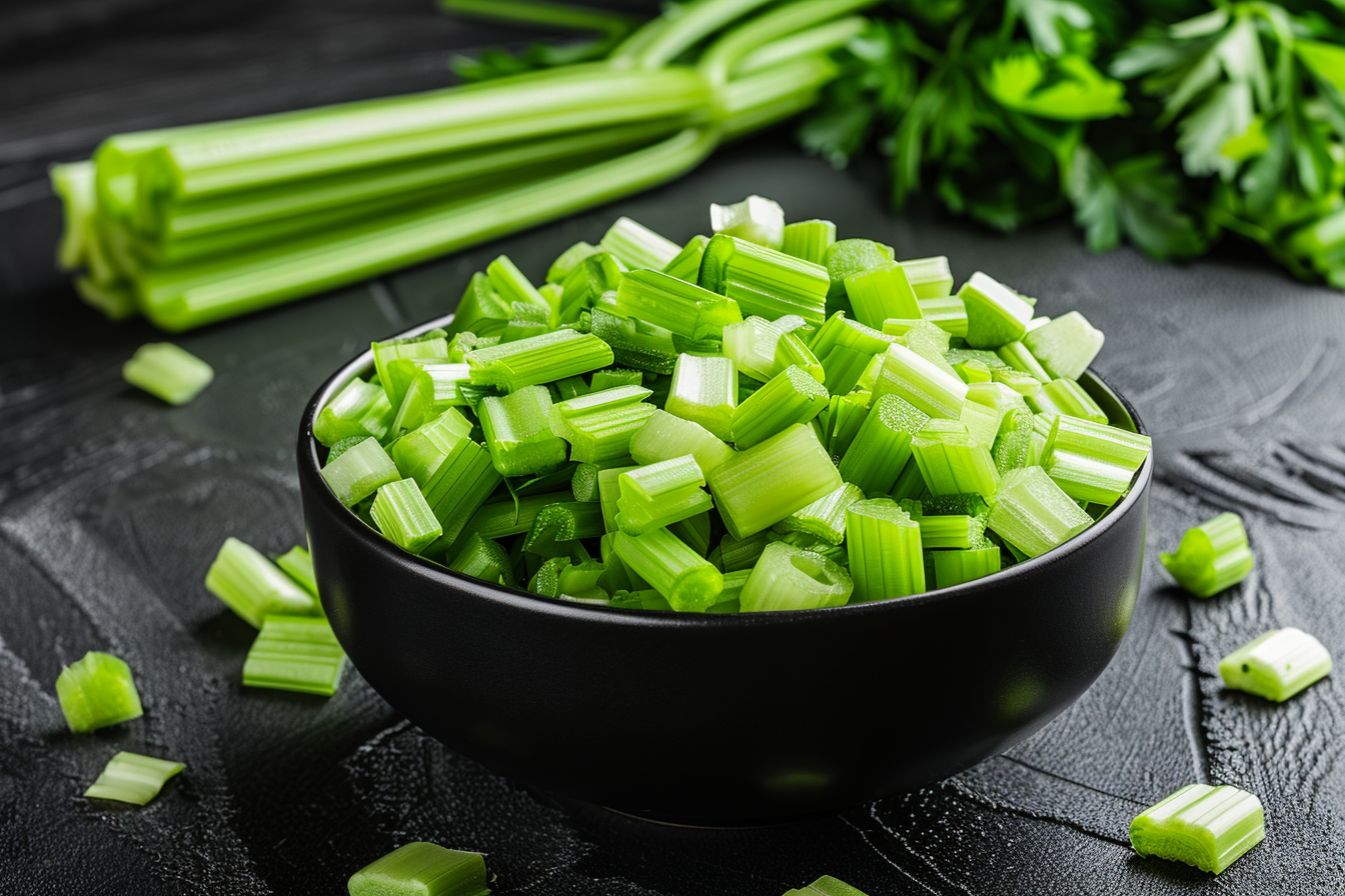 Image gratuite Céleri dans bol noir 4