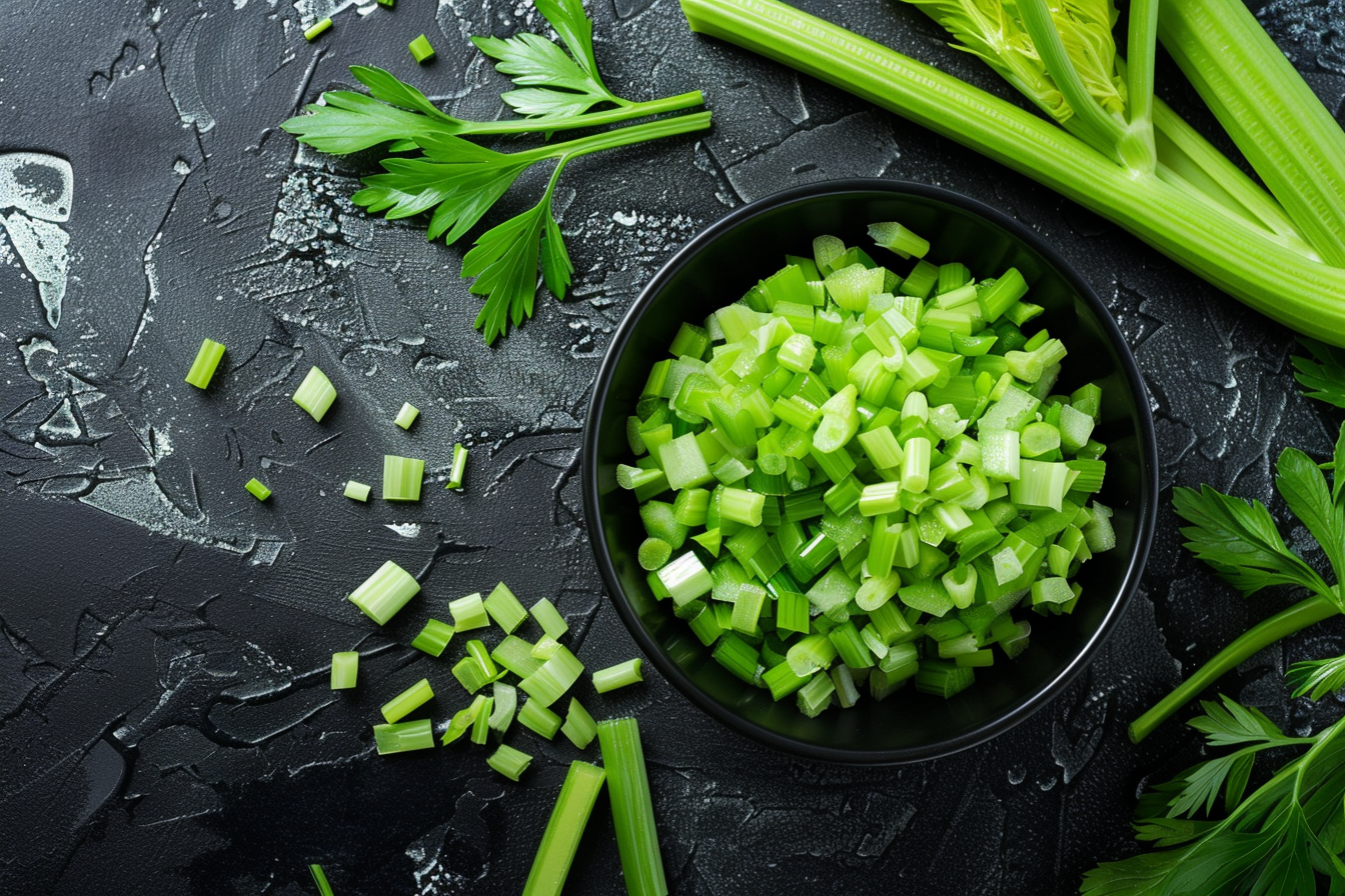Image gratuite Céleri dans bol noir 5