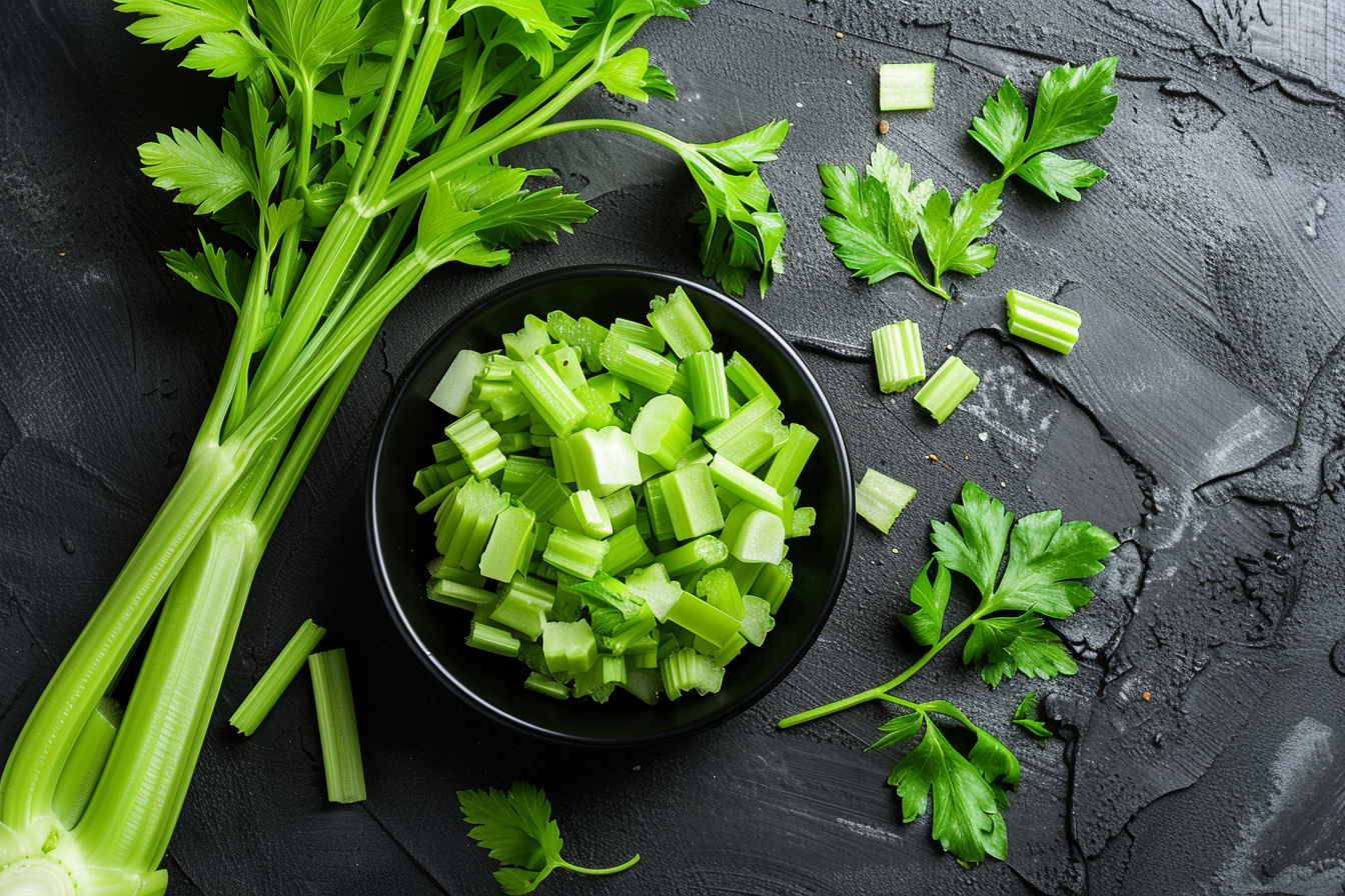 Image gratuite Céleri dans bol noir 7