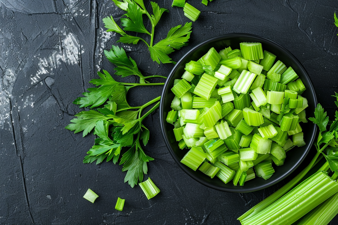 Image gratuite Céleri dans bol noir 9