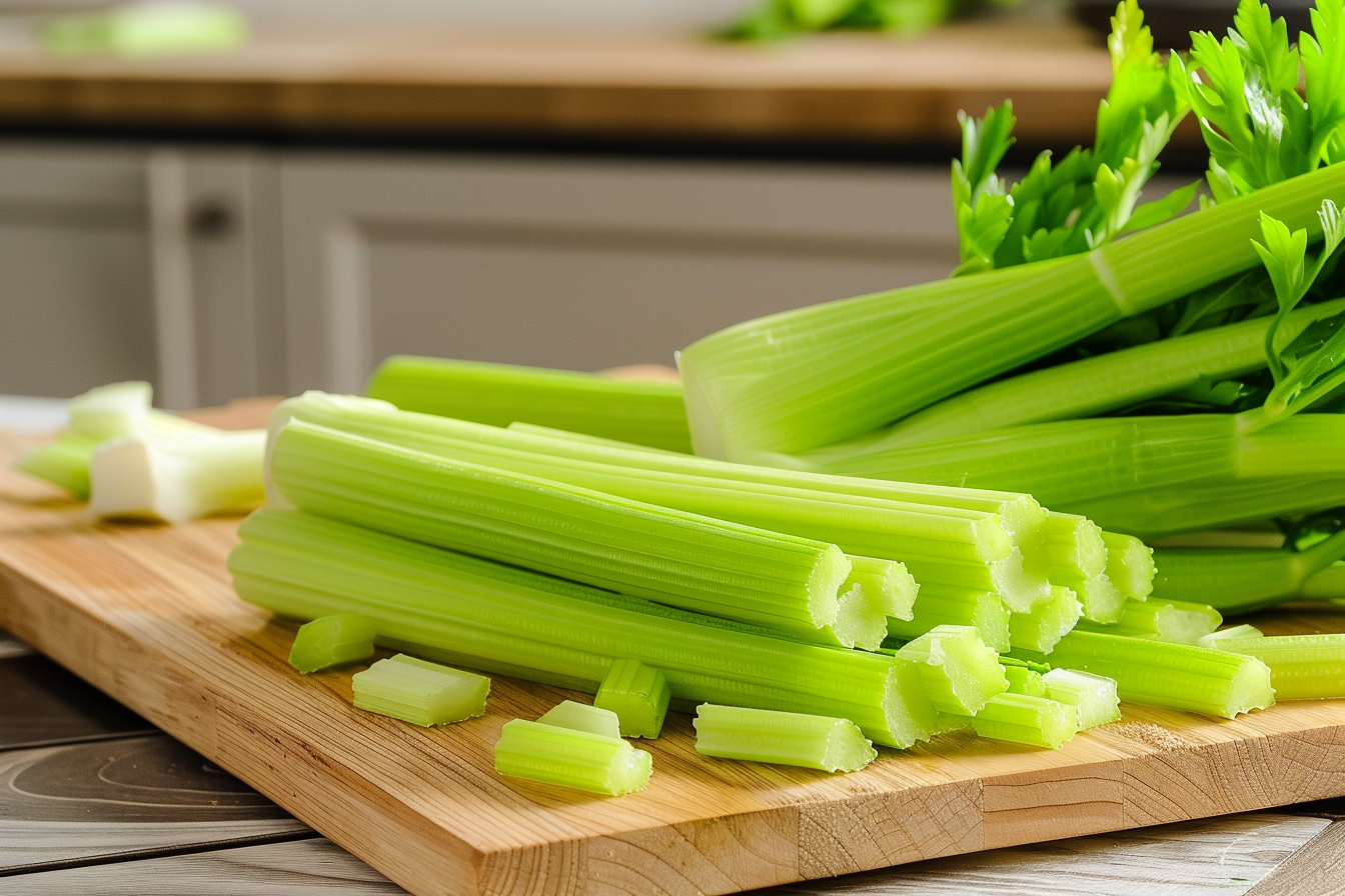 Image gratuite Céleri sur planche en bois 3