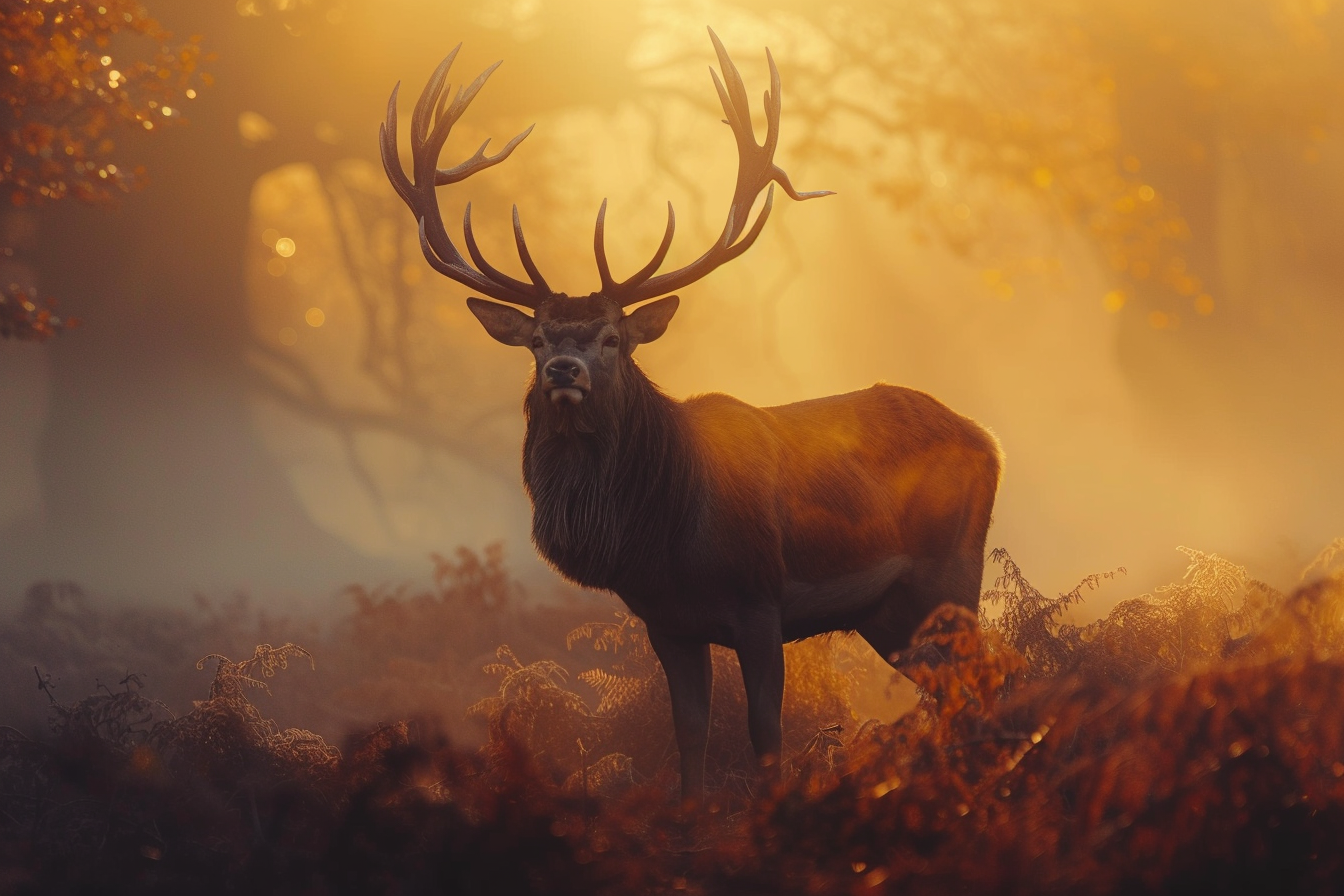Image gratuite Cerf majestueux au lever du soleil 1
