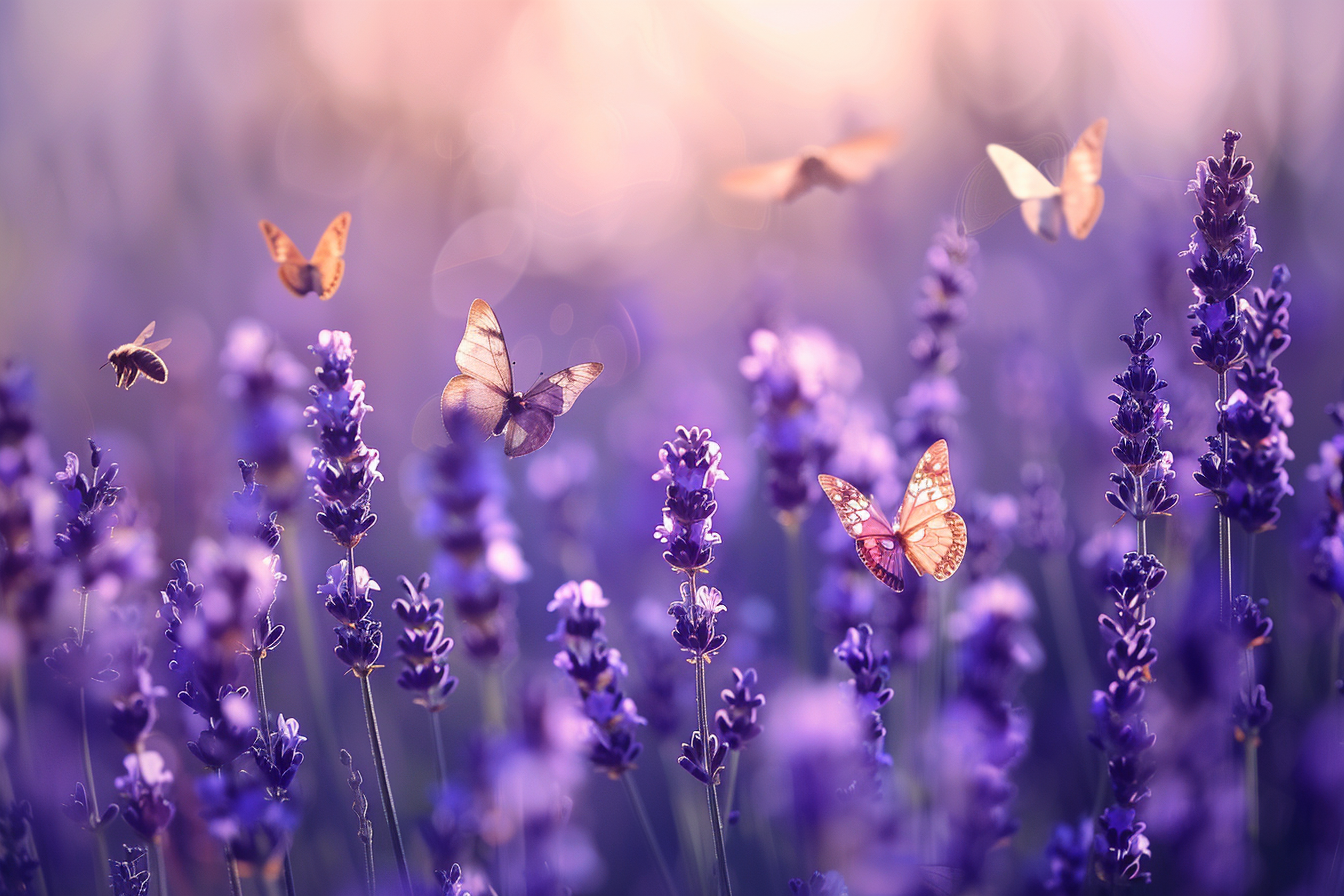 Image gratuite Champ de lavande serein 1