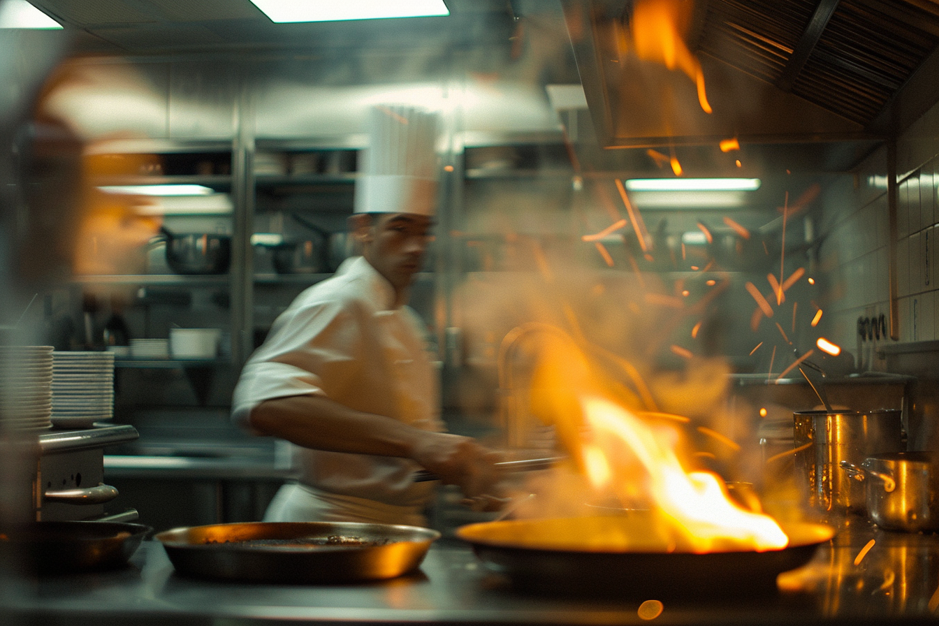 Image gratuite Chef cuisinant en cuisine 1