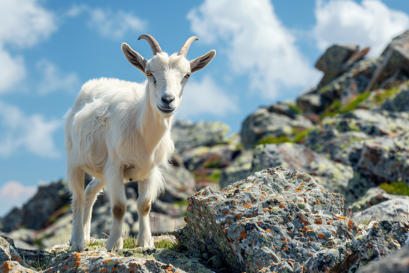 Image gratuite Chèvre broutant sur colline rocheuse 5