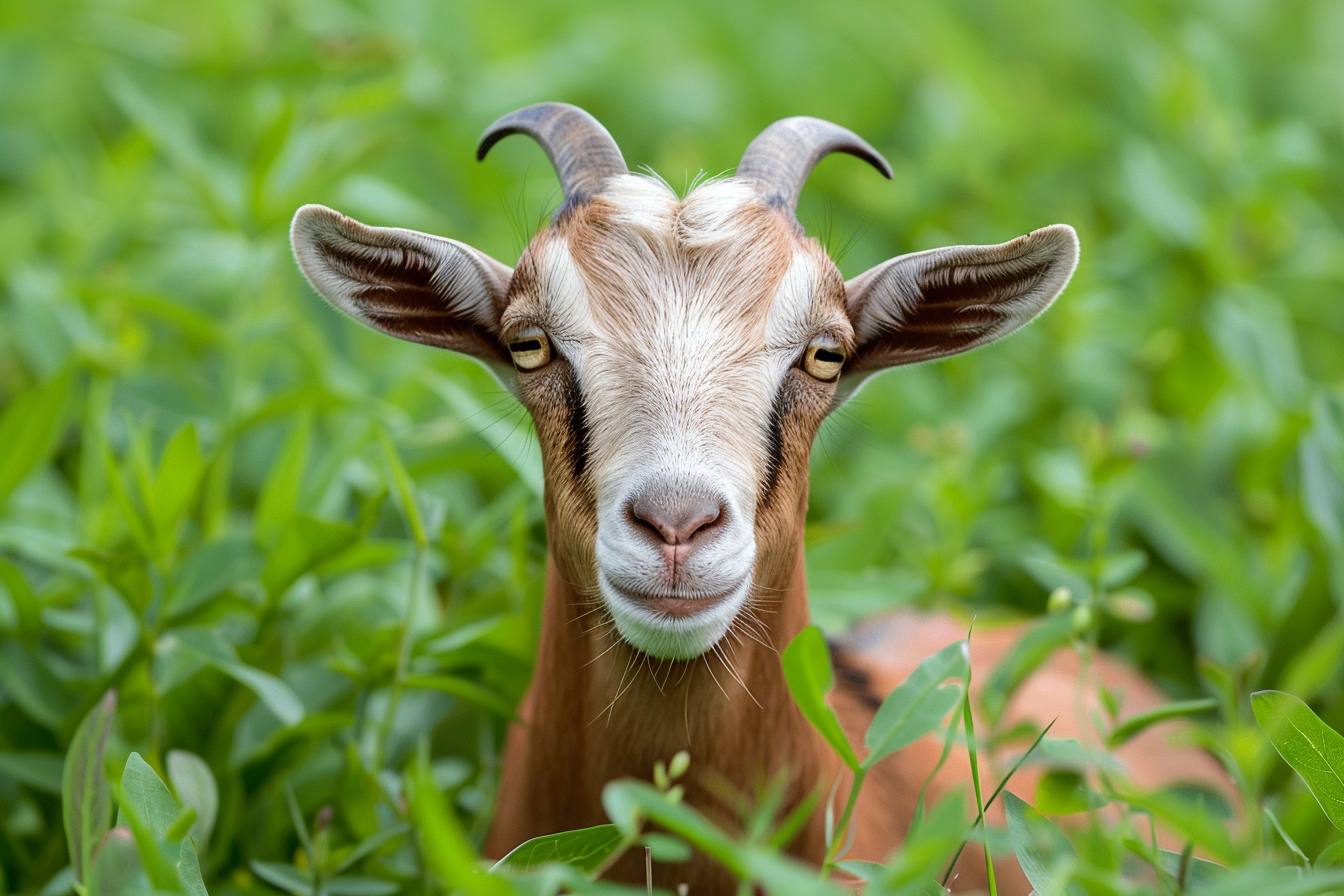 Image gratuite Chèvre dans pâturage luxuriant 4