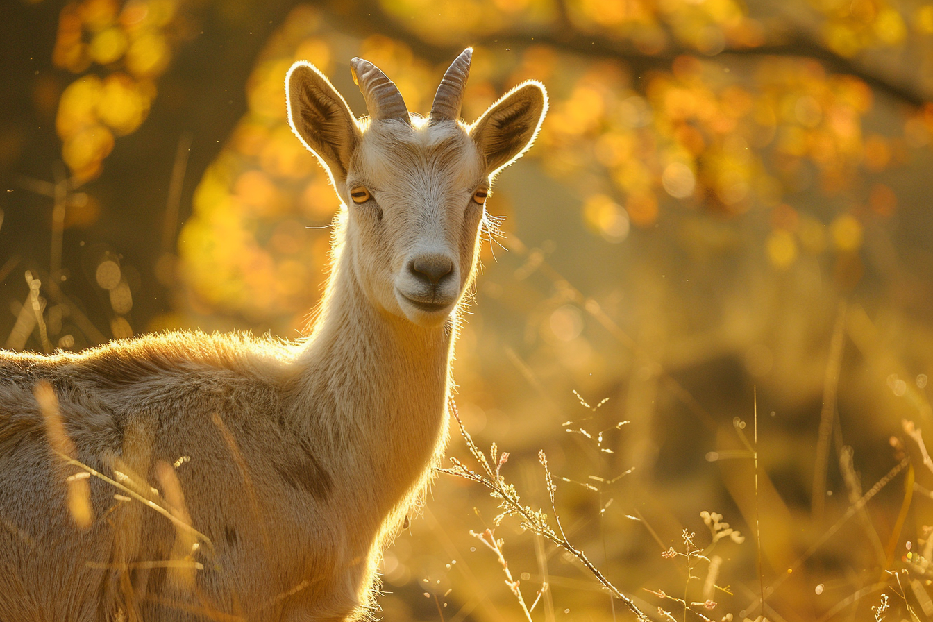 Image gratuite Chèvre dans prairie ensoleillée 2