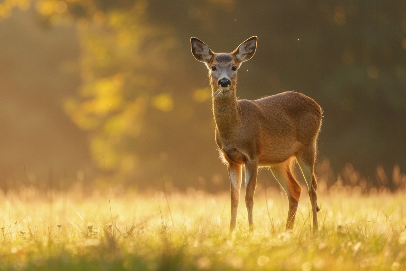 Image gratuite Chevreuil alerte en prairie 2
