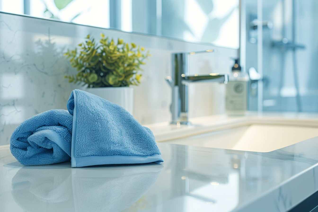 Image gratuite Chiffon en microfibre dans salle de bains moderne 4