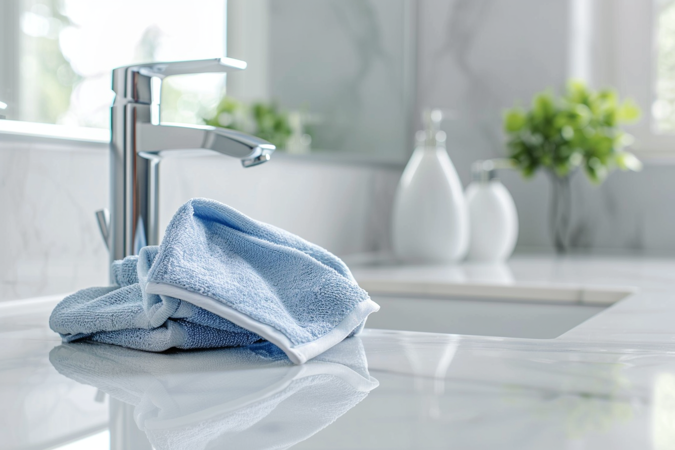 Image gratuite Chiffon en microfibre dans salle de bains moderne 5