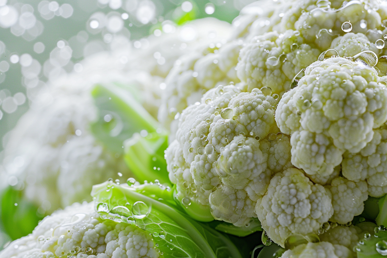 Image gratuite Chou-fleur avec gouttelettes d&rsquo;eau 4