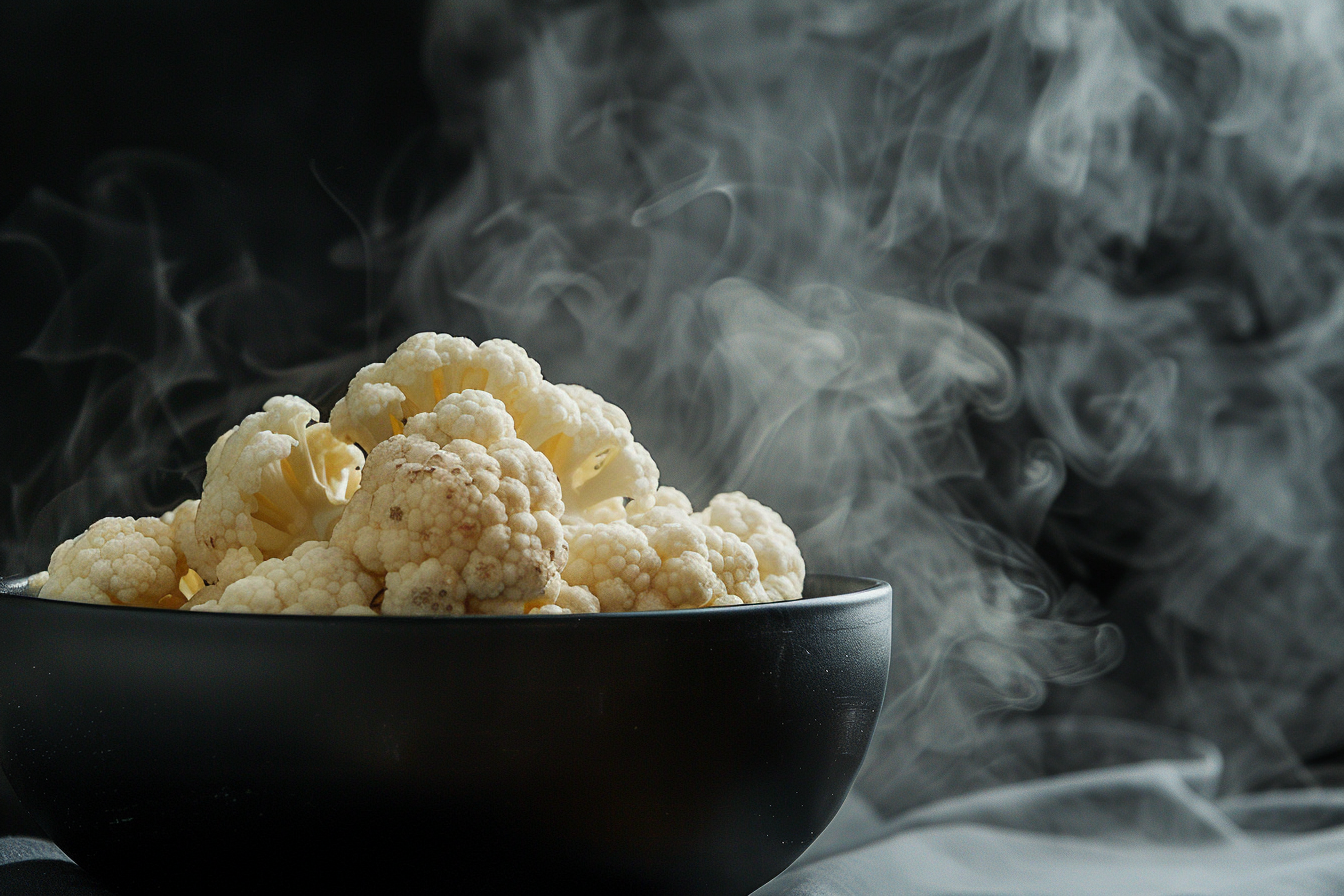 Image gratuite Chou-fleur dans bol noir 1