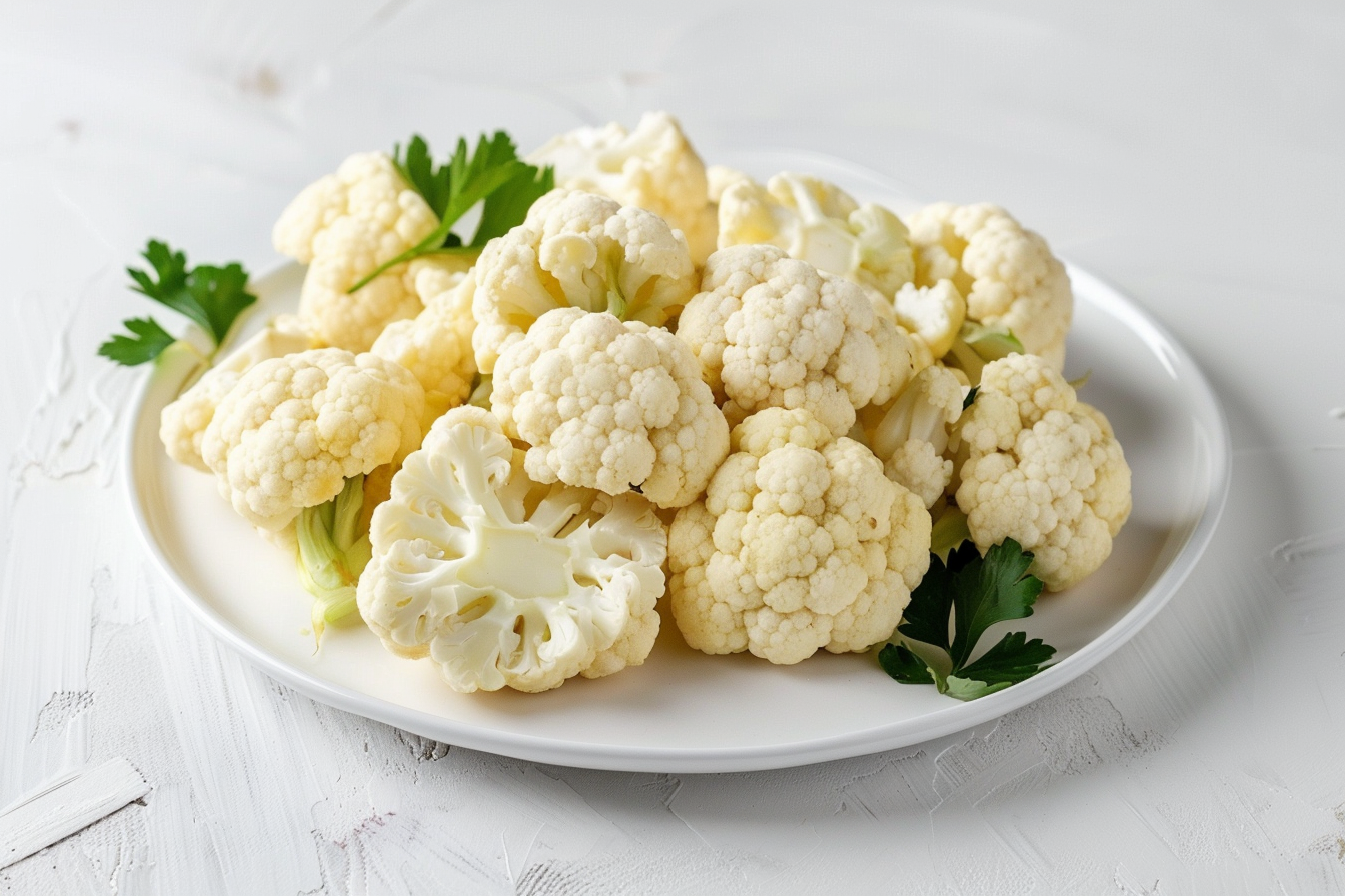 Image gratuite Chou-fleur sur assiette blanche 3