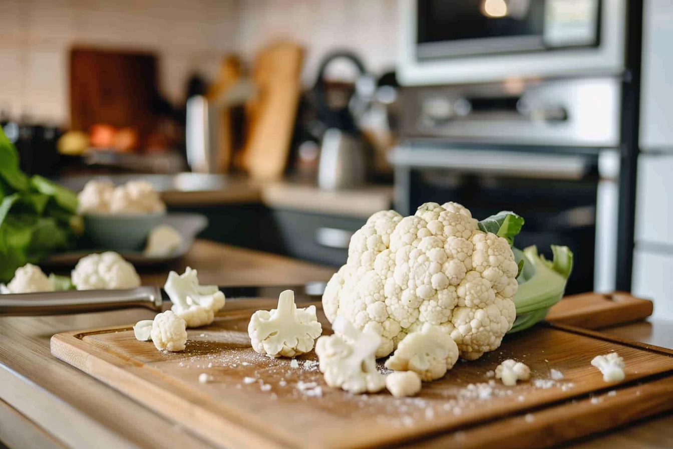 Image gratuite Chou-fleur sur planche en bois 4