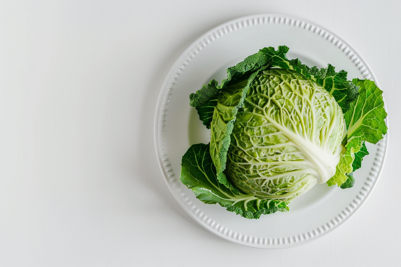 Image gratuite Chou sur assiette blanche 1