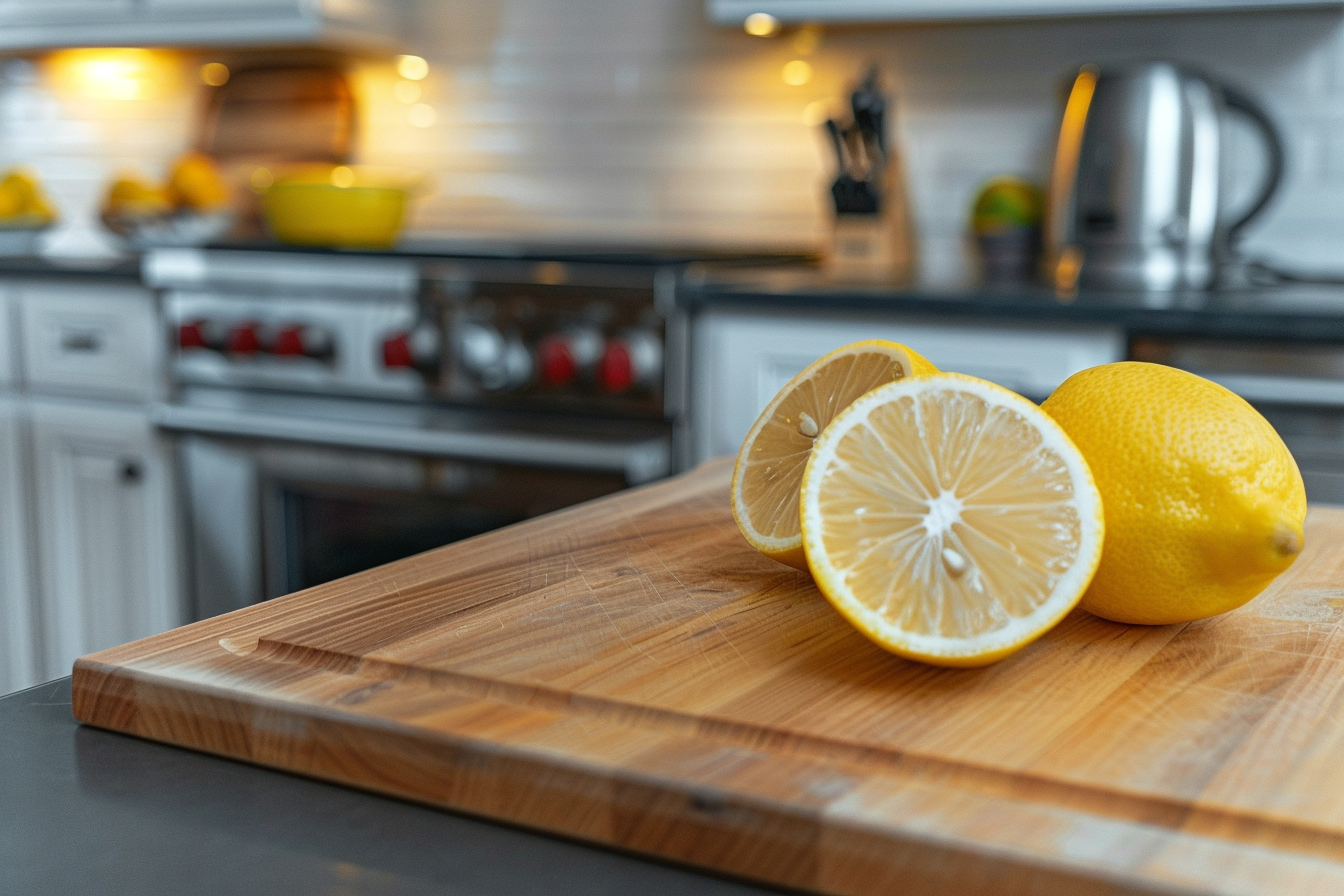 Image gratuite Citron coupé en cuisine moderne 2