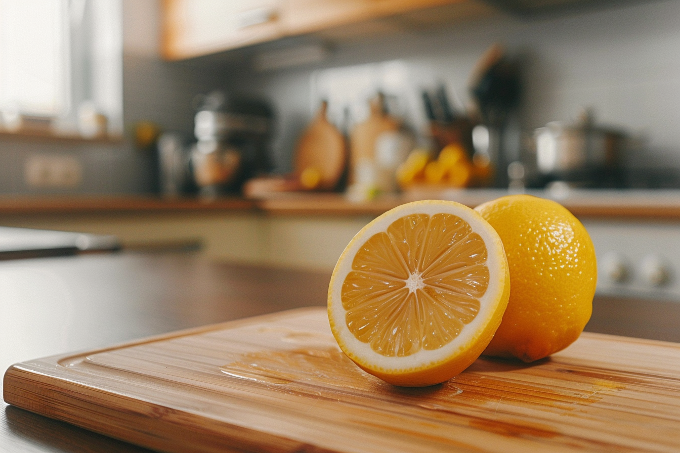 Image gratuite Citron coupé en cuisine moderne 4