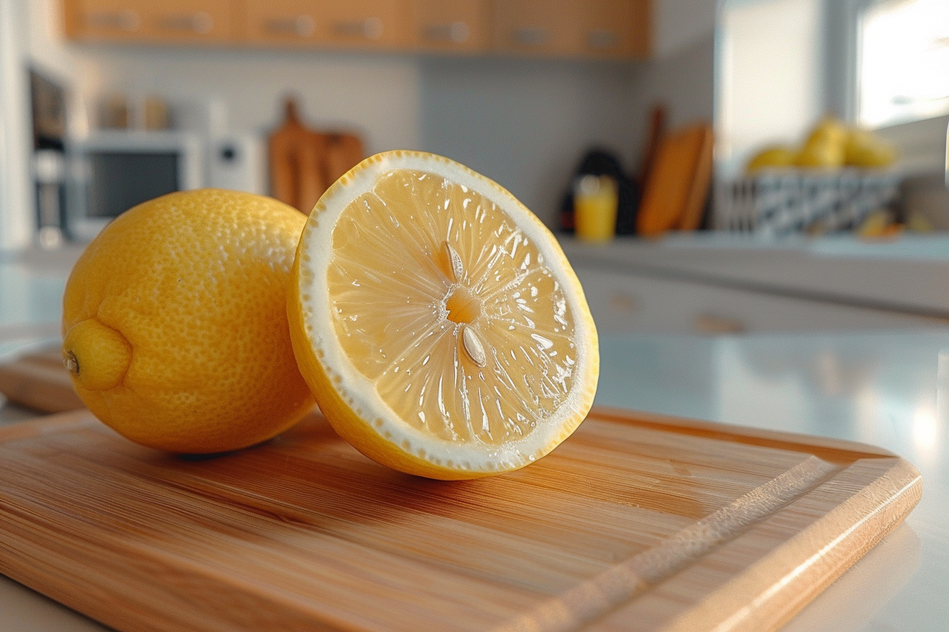 Image gratuite Citron coupé en cuisine moderne 6