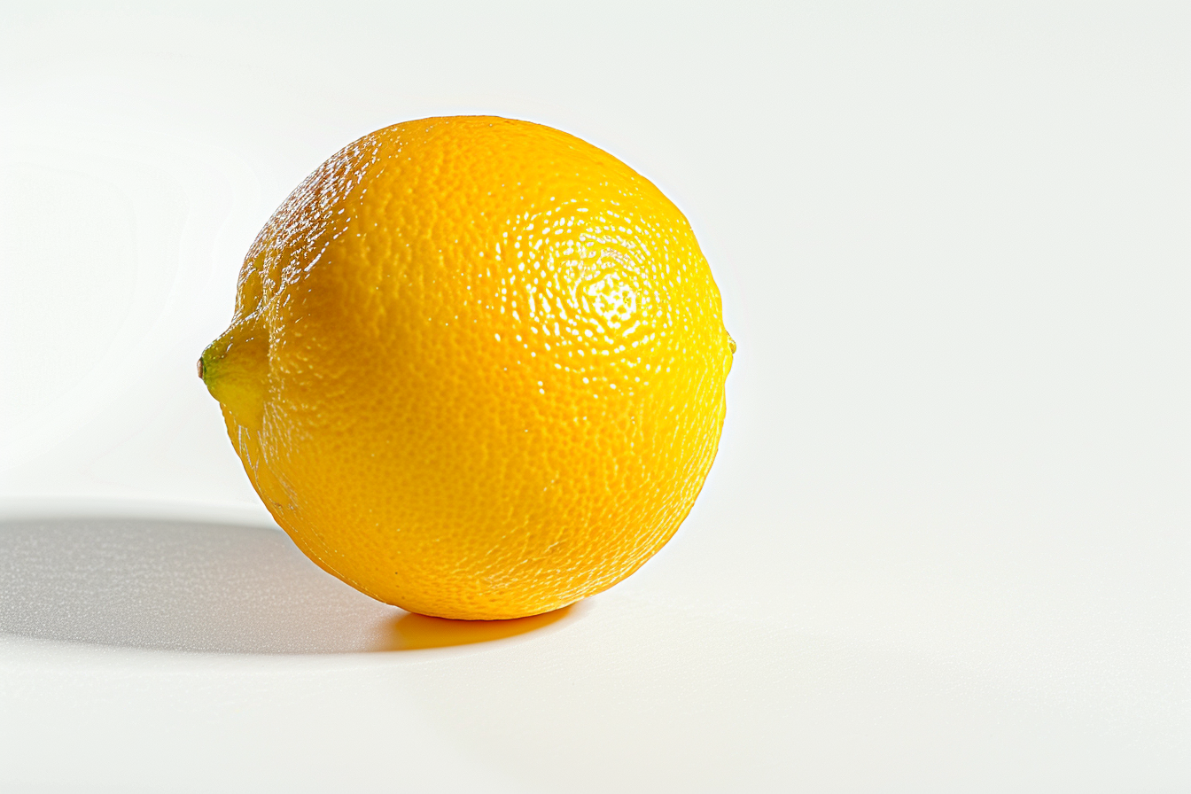 Image gratuite Citron mûr sur fond blanc 1