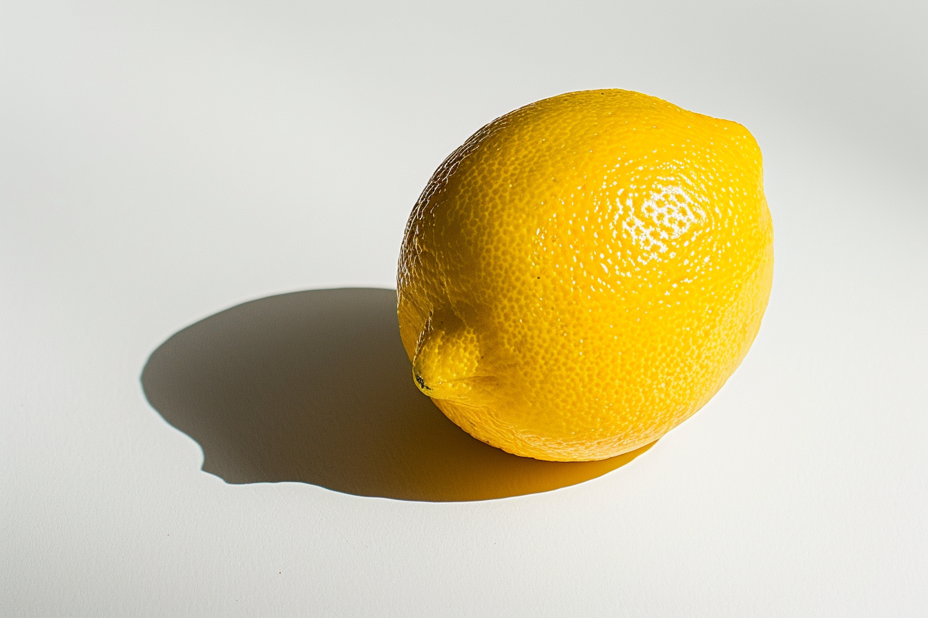 Image gratuite Citron mûr sur fond blanc 2