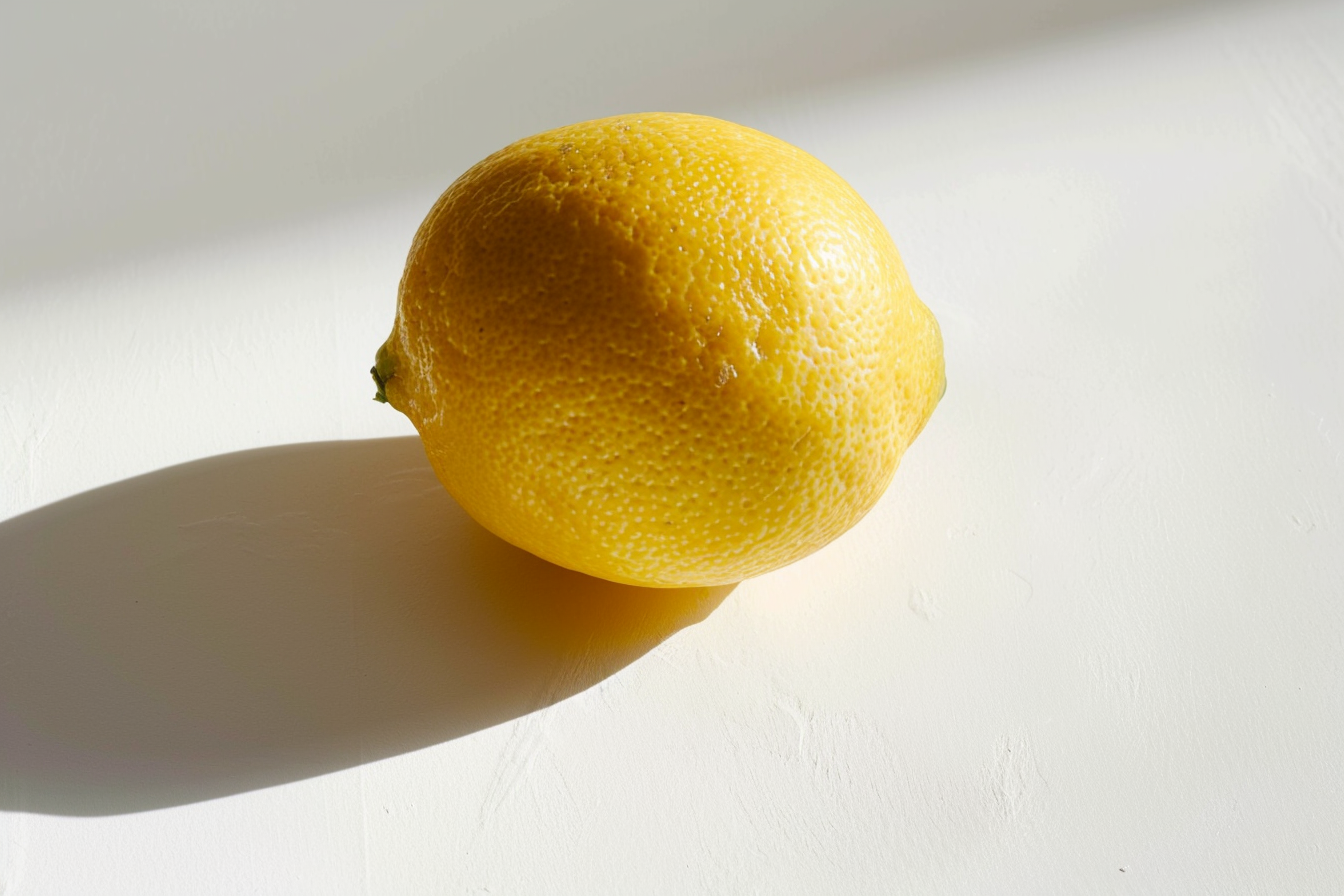 Image gratuite Citron mûr sur fond blanc 3