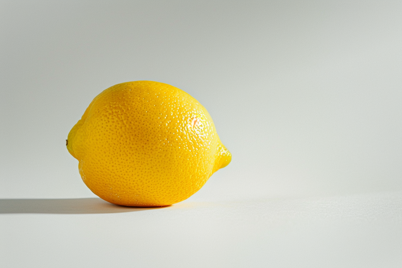 Image gratuite Citron mûr sur fond blanc 5