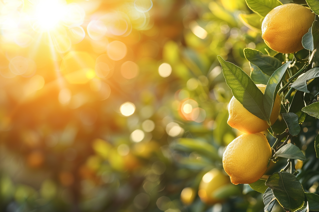 Image gratuite Citronnier avec des citrons mûrs dans un jardin 1