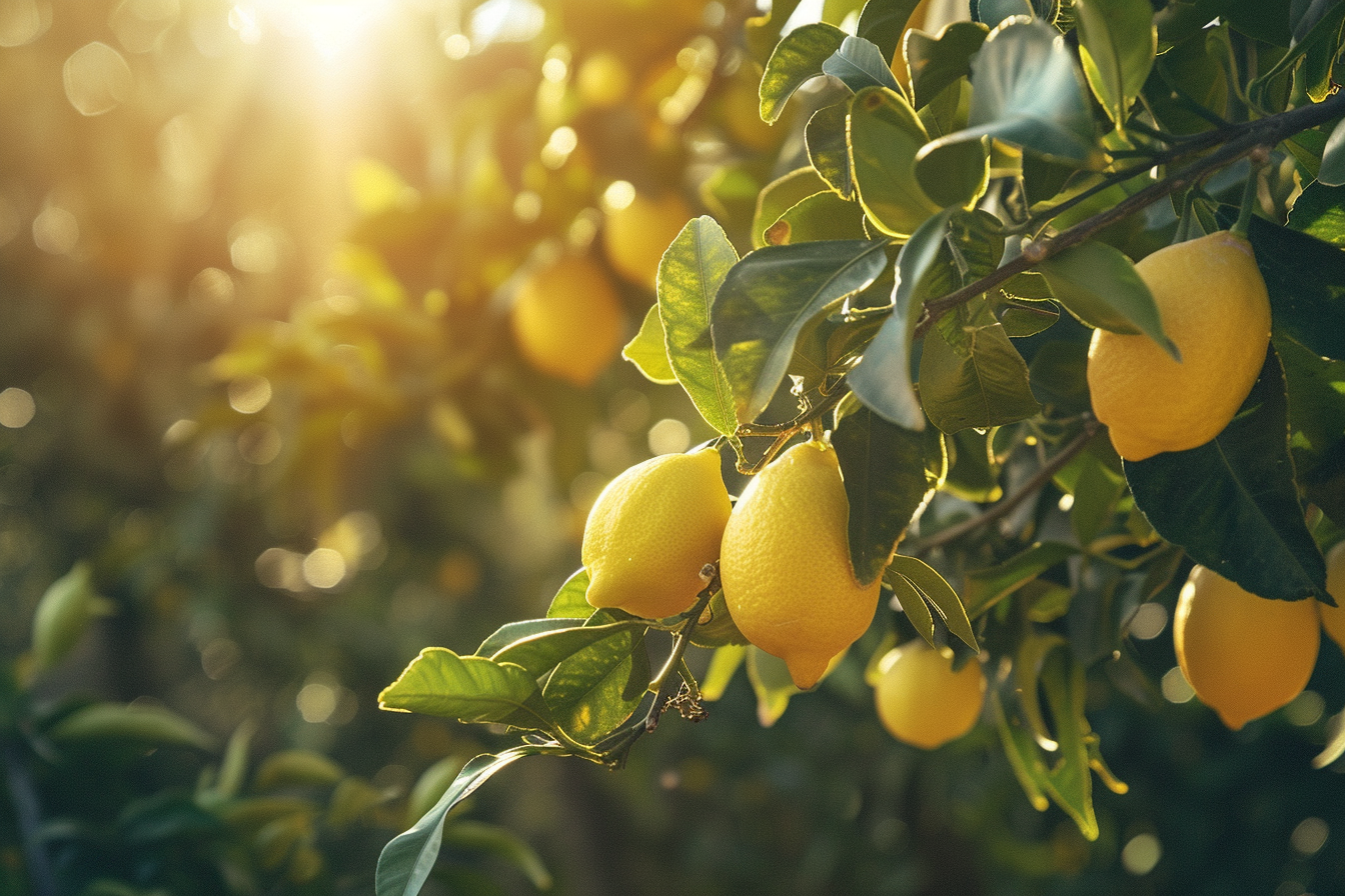Image gratuite Citronnier avec des citrons mûrs dans un jardin 2