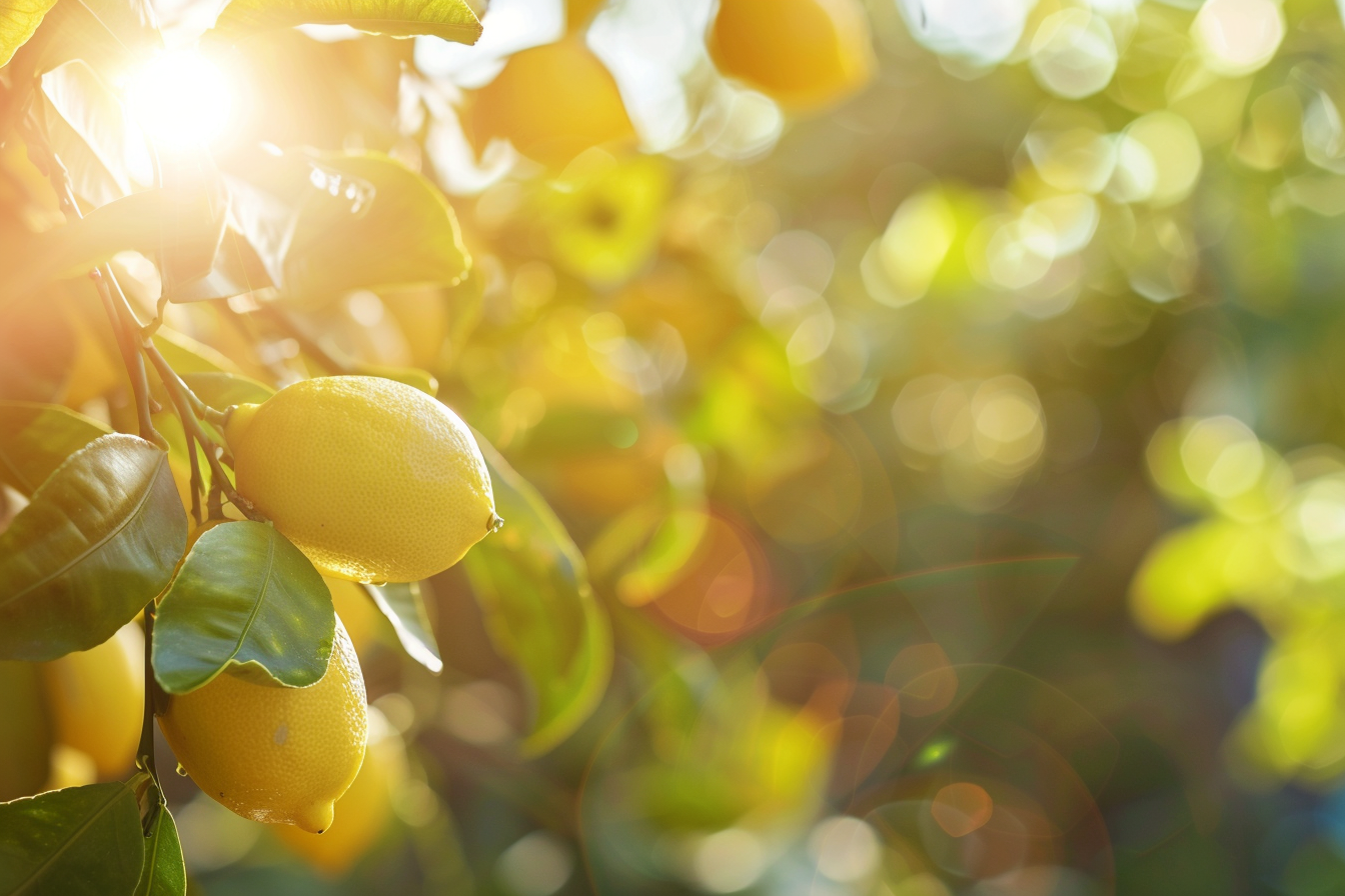 Image gratuite Citronnier avec des citrons mûrs dans un jardin 3