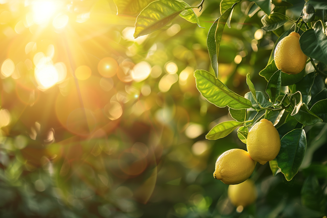 Image gratuite Citronnier avec des citrons mûrs dans un jardin 4
