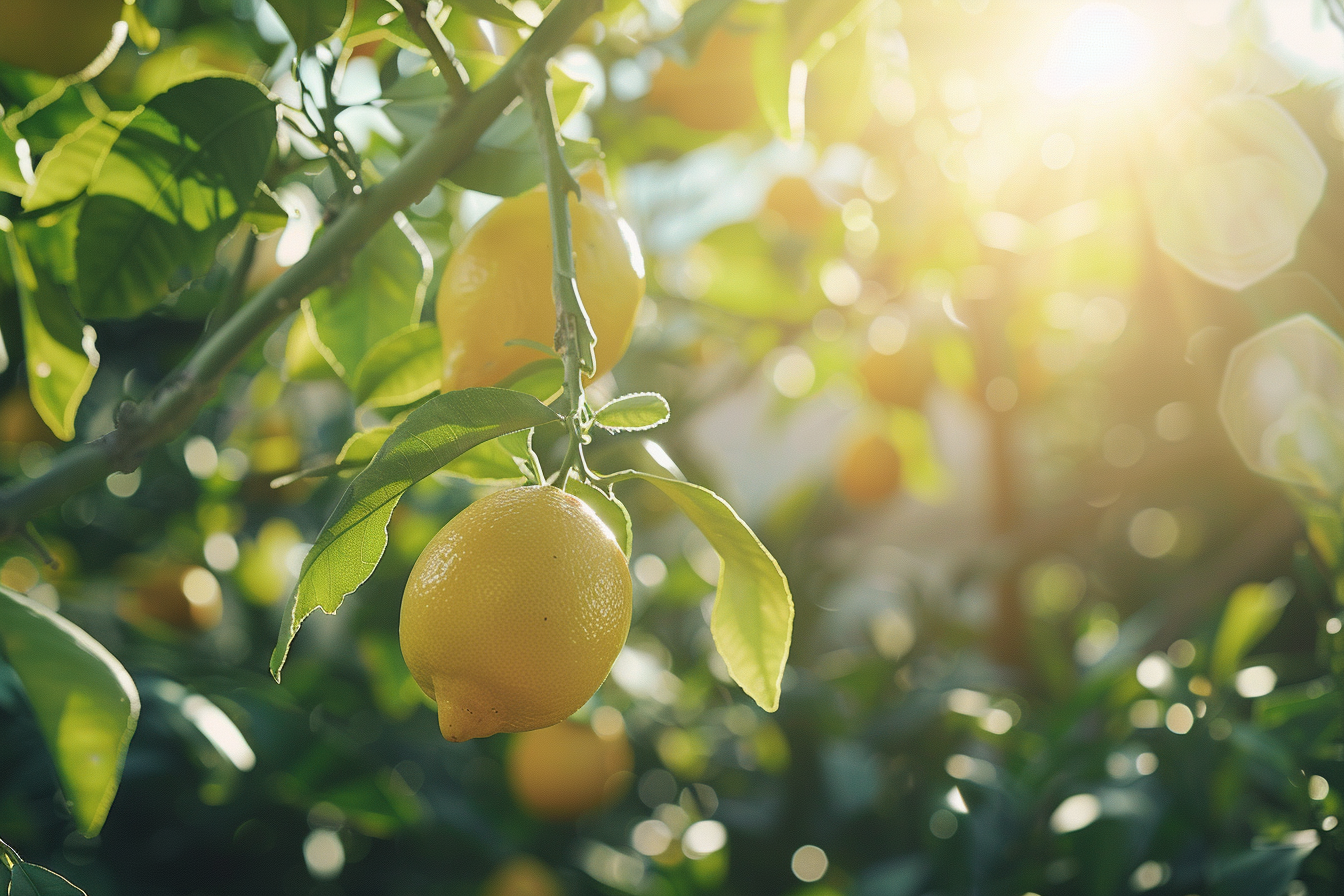 Image gratuite Citronnier avec des citrons mûrs dans un jardin 8
