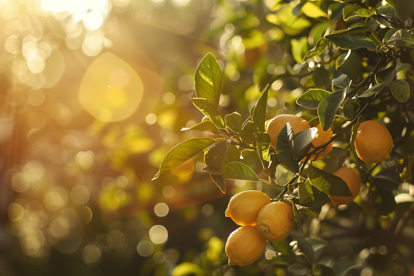 Image gratuite Citronnier avec des citrons mûrs dans un jardin 9