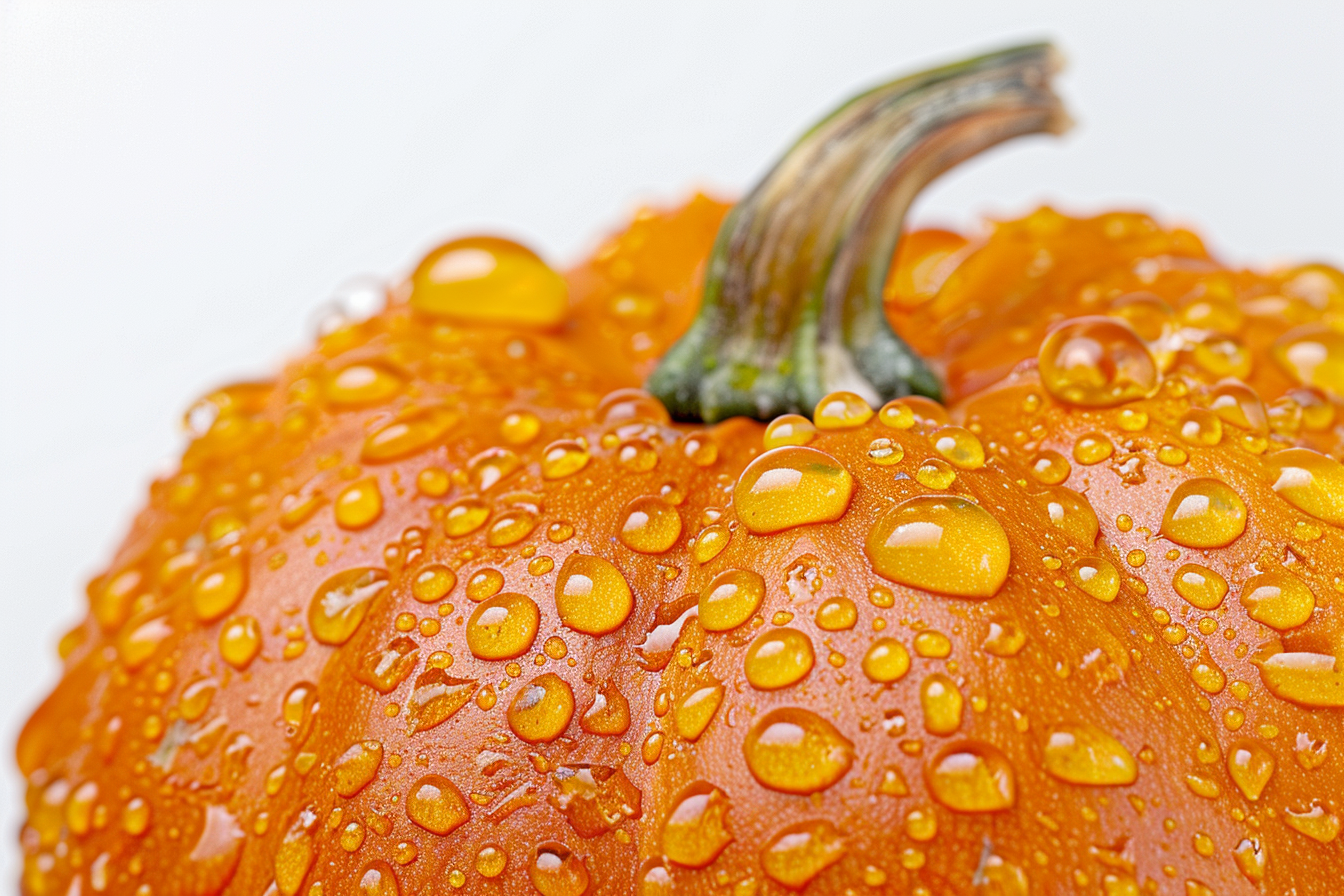 Image gratuite Citrouille avec gouttelettes d&rsquo;eau 1