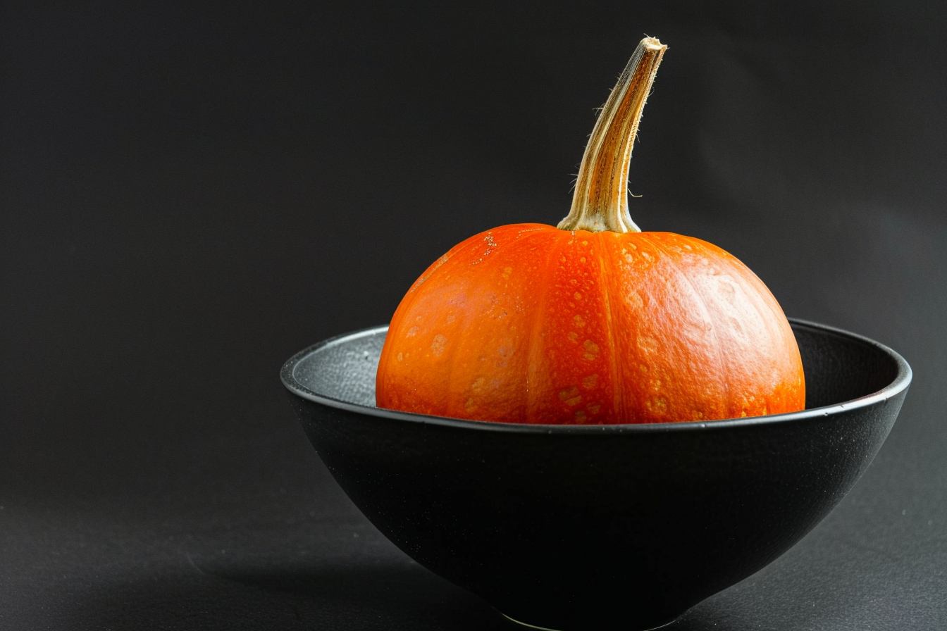 Image gratuite Citrouille dans bol noir 1