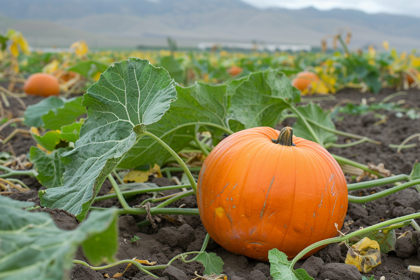 Image gratuite Citrouille dans un champ 2