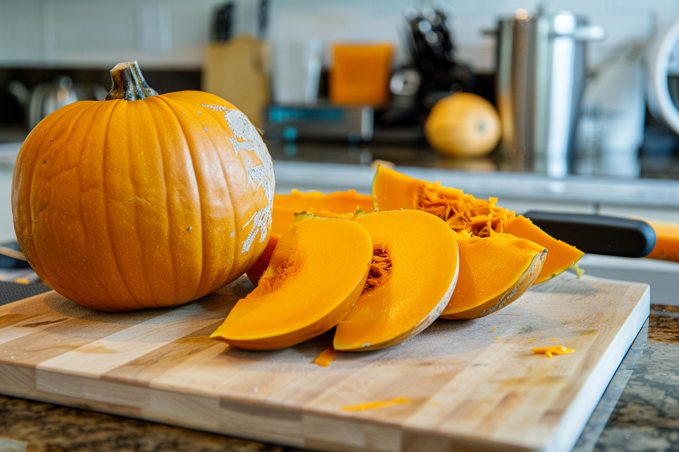 Image gratuite Citrouille sur planche en bois 2