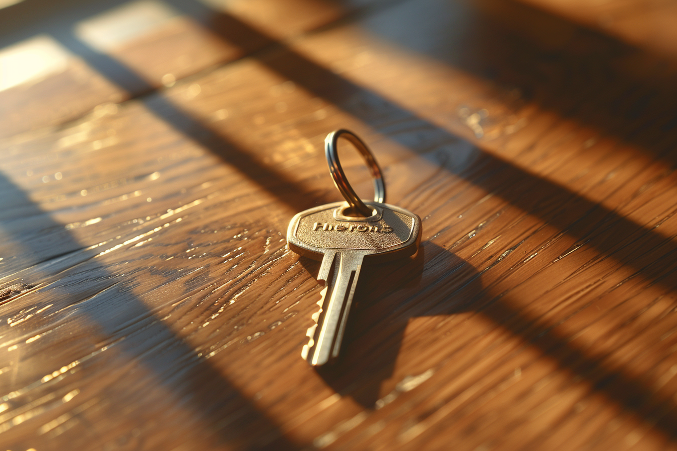 Image gratuite Clé de maison sur table en bois 1