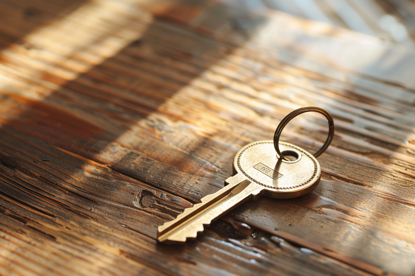 Image gratuite Clé de maison sur table en bois 3