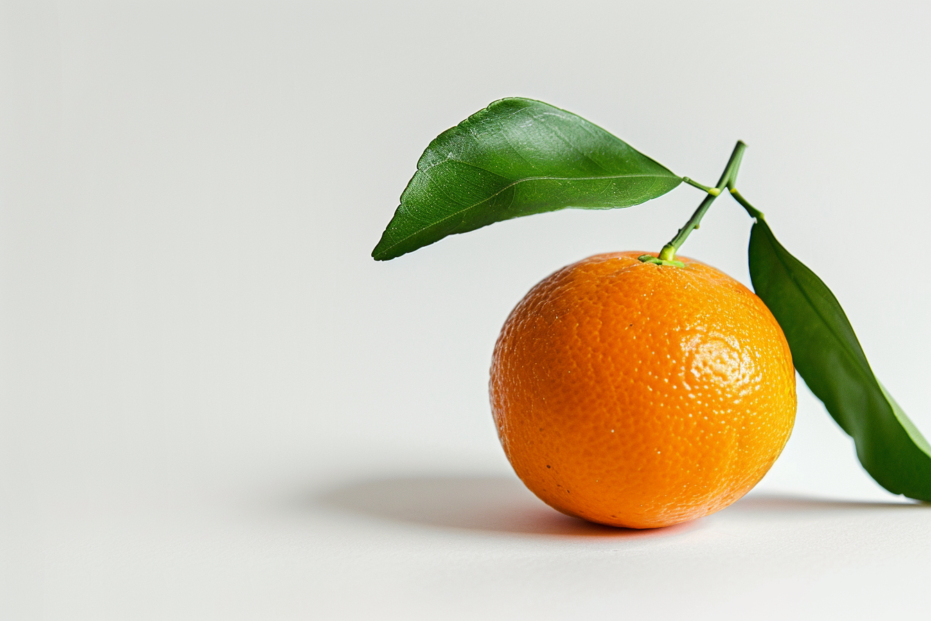 Image gratuite Clémentine mûre sur fond blanc 3